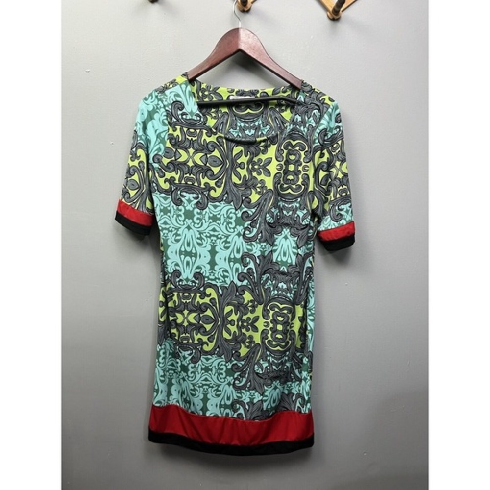 Shelby & Palmer Dress Womens 6 Multicolor Casual Half Sleeves Paisley Shift